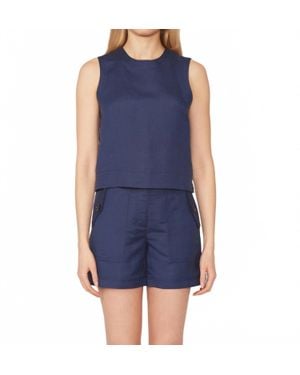 Gilner Farrar Ellerie Linen Top - Blue