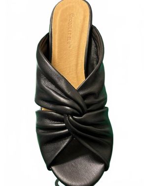 Chocolat Blu Wiley Metallic Wedge - Black