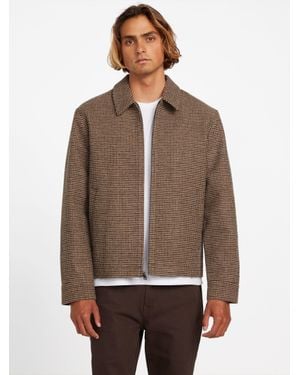 Guess Kristoff Wool-Blend Zip Jacket - Brown