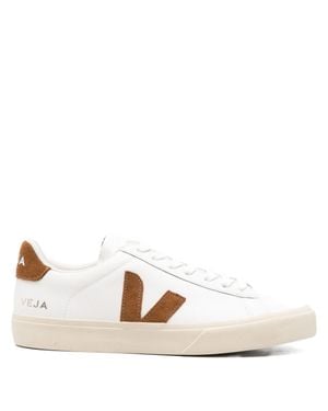 Veja Campo Suede Accent Low Top Sneakers - Natural