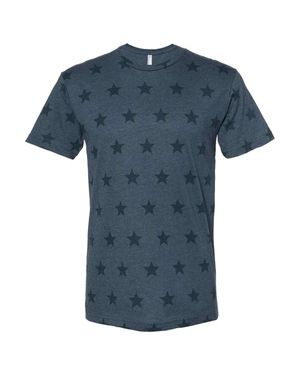 Code Five Star Print Tee - Blue