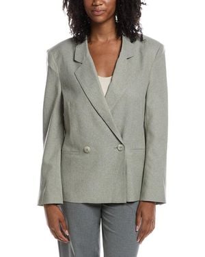 REMAIN STUDIO Boxy Fit Double Breasted Blazer - Gray