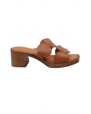 ATELIER Della Block Heel Sandals - Brown