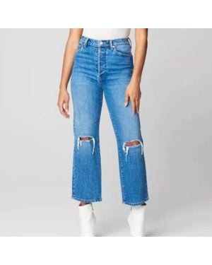 Blank NYC The Baxter Ribcage Straight Leg Jeans Wirl Wind - Blue