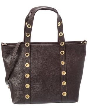 Isabella Rossetti Stella27 Leather Studded Tote - Brown