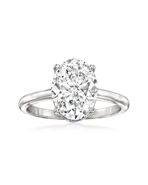 Ross-Simons Oval Lab-Grown Diamond Solitaire Ring - White