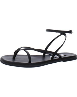 Steve Madden Juno Slip On Ankle Strappy Sandals - Black