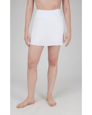 90 Degrees Lightstreme Mini Pleated Skort - White