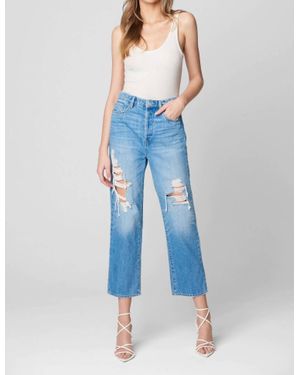 Blank NYC Straight Leg Ripped Jean - Blue