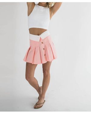 falcon park Arina Pleated Mini Skirt - Pink