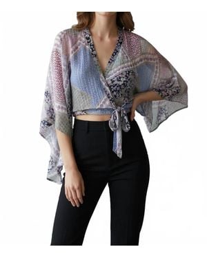Saints & Hearts Printed Kimono Top - Black