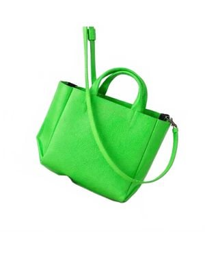 Ampersand As Apostrophe Leather Micro Tote Bag - Green