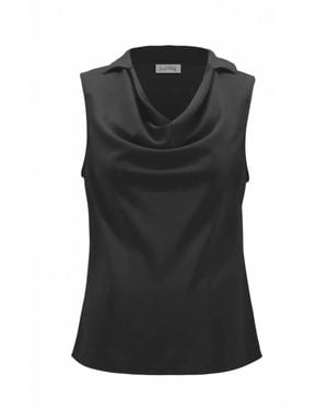 Joseph Ribkoff Straight Cowl Neck Top - Black