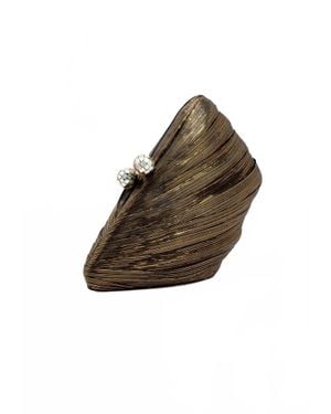 Emm Kuo Saline Clutch - Brown