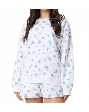 Vintage Havana Floral Ditsy Print Sweatshirt - Blue
