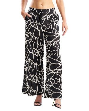 Natori Butterfly Embroidery Pant - Black