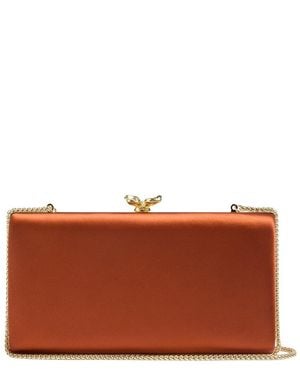 LK Bennett Posie Flower Top Box Bag - Brown