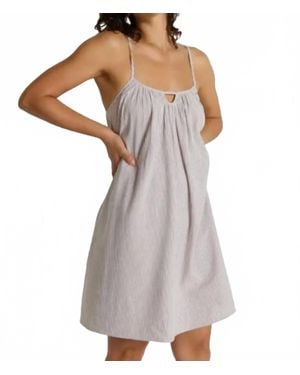 Nation Ltd Margot Seersucker Mini Dress - Gray