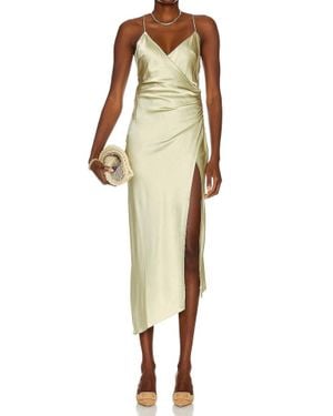 SER.O.YA Emma Midi Silk Dress - Multicolor