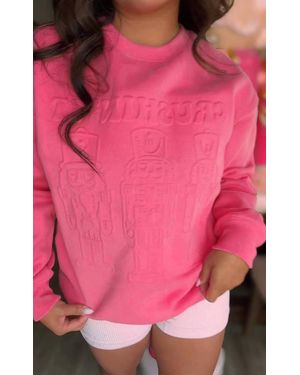 Jadyk Crushin' It Embossed Sweatshirt - Pink