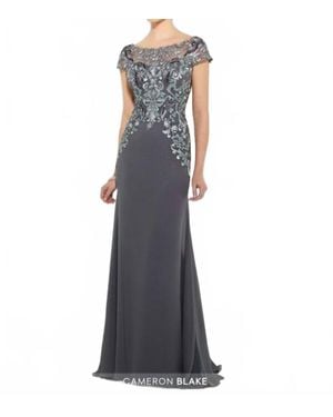 Cameron Blake Boat Neck Line Dress - Blue