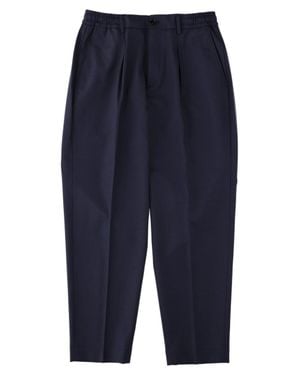 BE ABLE Tapered Elastic Waist Wool-Blend Pants - Blue
