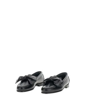Hereu Shiny Leather Loafers - Black