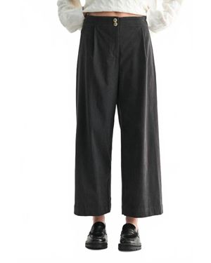 Fun 2 Fun Wide Leg Corduroy Pant - Black