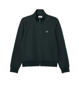 Lacoste High-Collar Textured Jacket - Blue