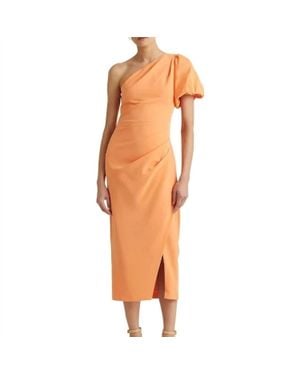 Ralph Lauren One Shoulder Cocktail Dress - Orange