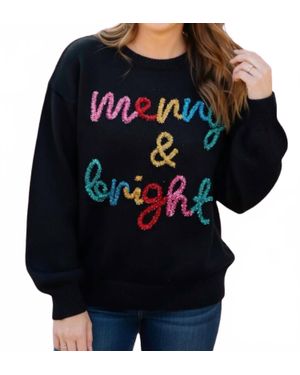 JUNIPER BLVD Merry Tinsel Sweater - Blue