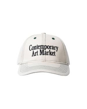 Market Cam 6 Panel Hat - White