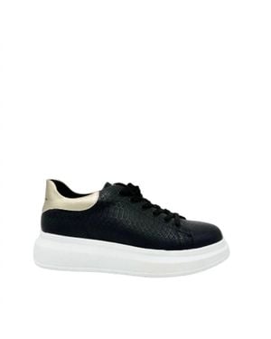 Renato Garini Platform Laced Sneakers - Black
