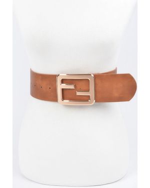 Fashnzfab Metal Buckle Waist Belt - White