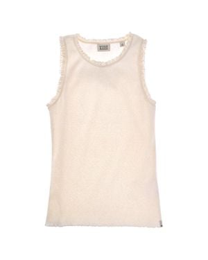 Scotch & Soda Ruffled Ribbed Tank - Natural