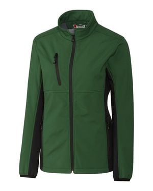 Clique Ladies' Narvik Colorblock Softshell Jacket - Green