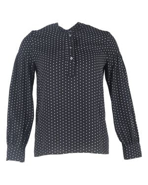 A.P.C. A. P.C. Polka Dot Long Sleeve Blouse - Blue