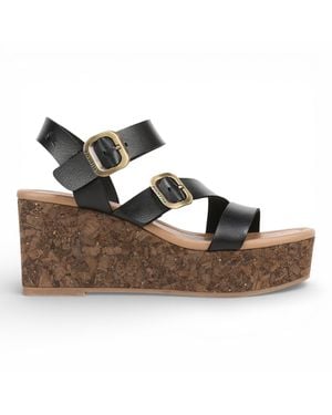 Blowfish Wedge Strappy Espadrille Heel Sandals - Brown