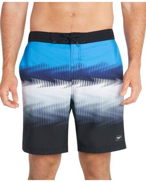 Speedo Printed Bondi Basin Boardshorts 9" Swimwear Fts957 - Blue