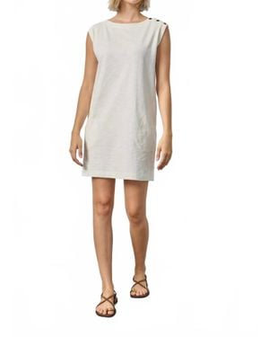 Lilla P Snap Shoulder Boat Dress - White