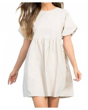 Thml Short Sleeve Poplin Dress - White