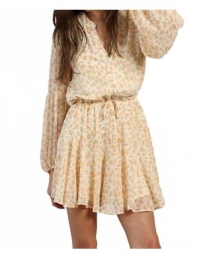 By Together Long Puff Sleeves Dress - Natural