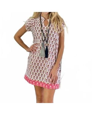 Just Darviny Sally V-Neck Mini Dress - Red