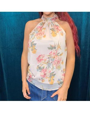 Bishop + Young Breathless Tie Neck Top - Blue