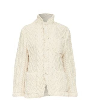 Junya Watanabe 2003 Frayed Cable Knit Jacket - White