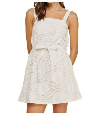 Strut & Bolt Dotted Crochet Mini Dress - White