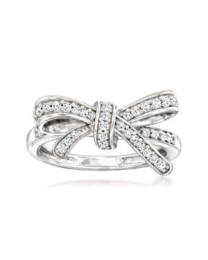 Ross-Simons Diamond Bow Ring - White