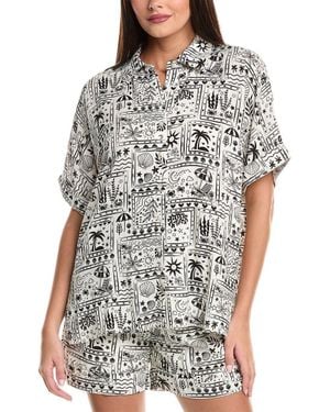 Fate Linen-Blend Shirt - Gray