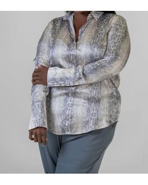 Catherine Gee Daria French Cuff Blouse - Gray