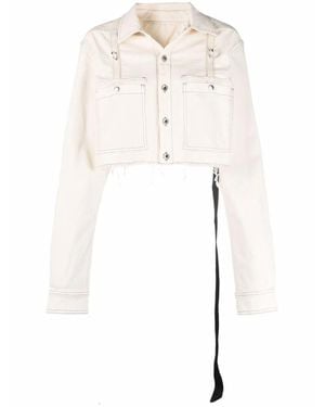 Rick Owens Contemporary Tailored Jacket With Minimalist Design - White